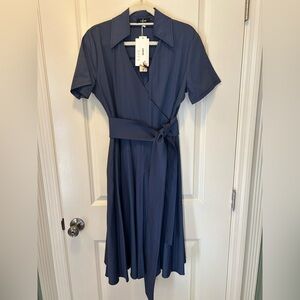 Zaful  Navy Midi Dress with Belt 12